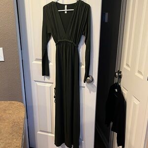 Mother Bee Maternity Olive Green Maxi Dress